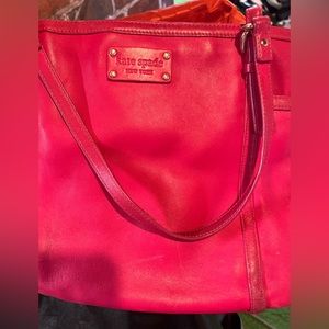 Kate Spade Fuchia / hot pink hand bag leather